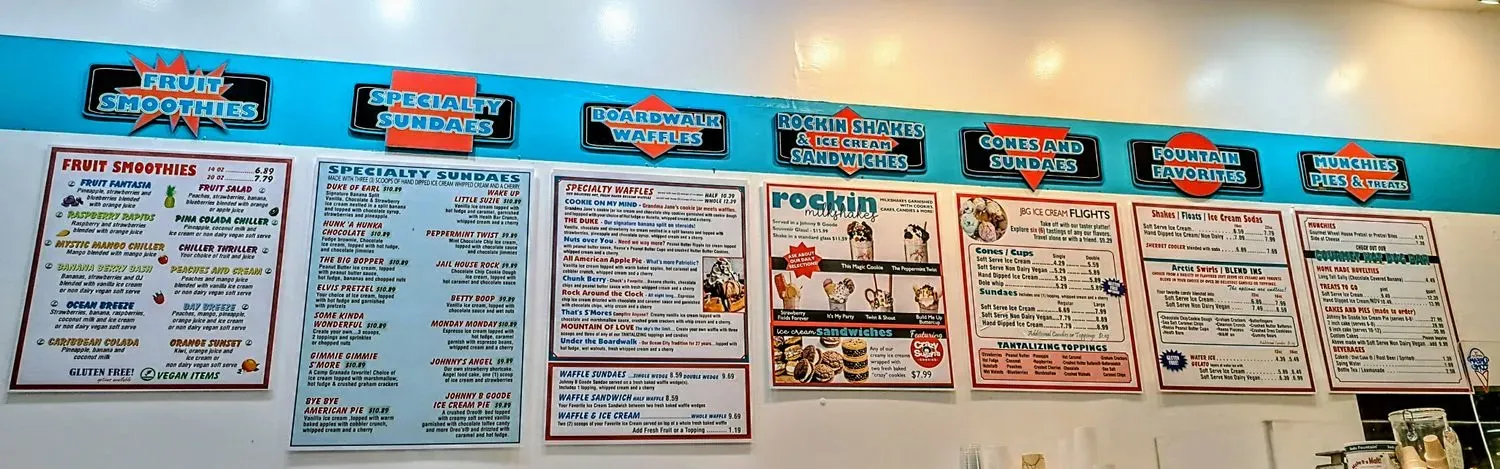 Johnny B Goode Ice Cream Parlor Menu - Updated October 2025