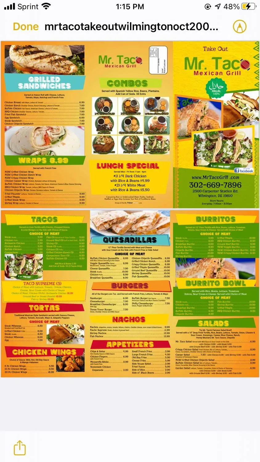 Menu 1