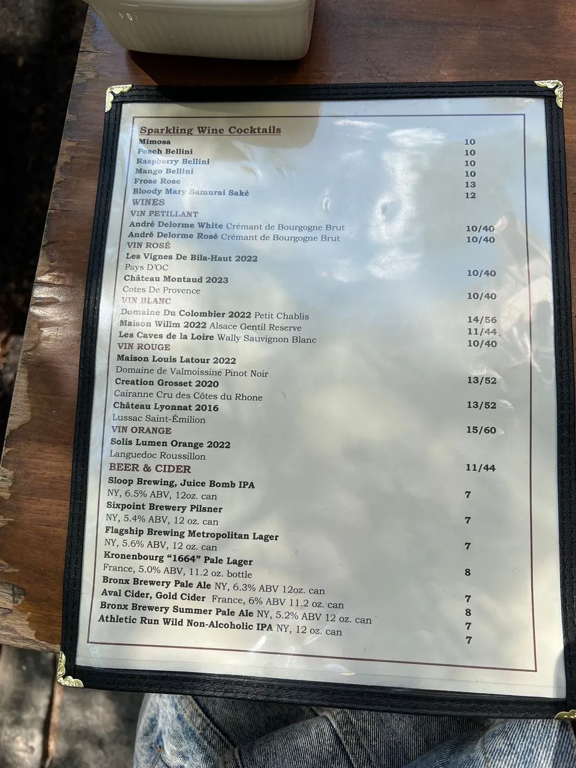 Menu 5