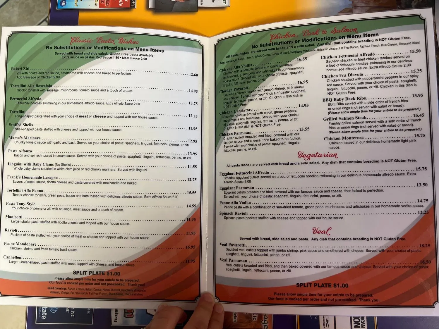 Frank's Pizza and Italian Restaurant Menu - Updated October 2025