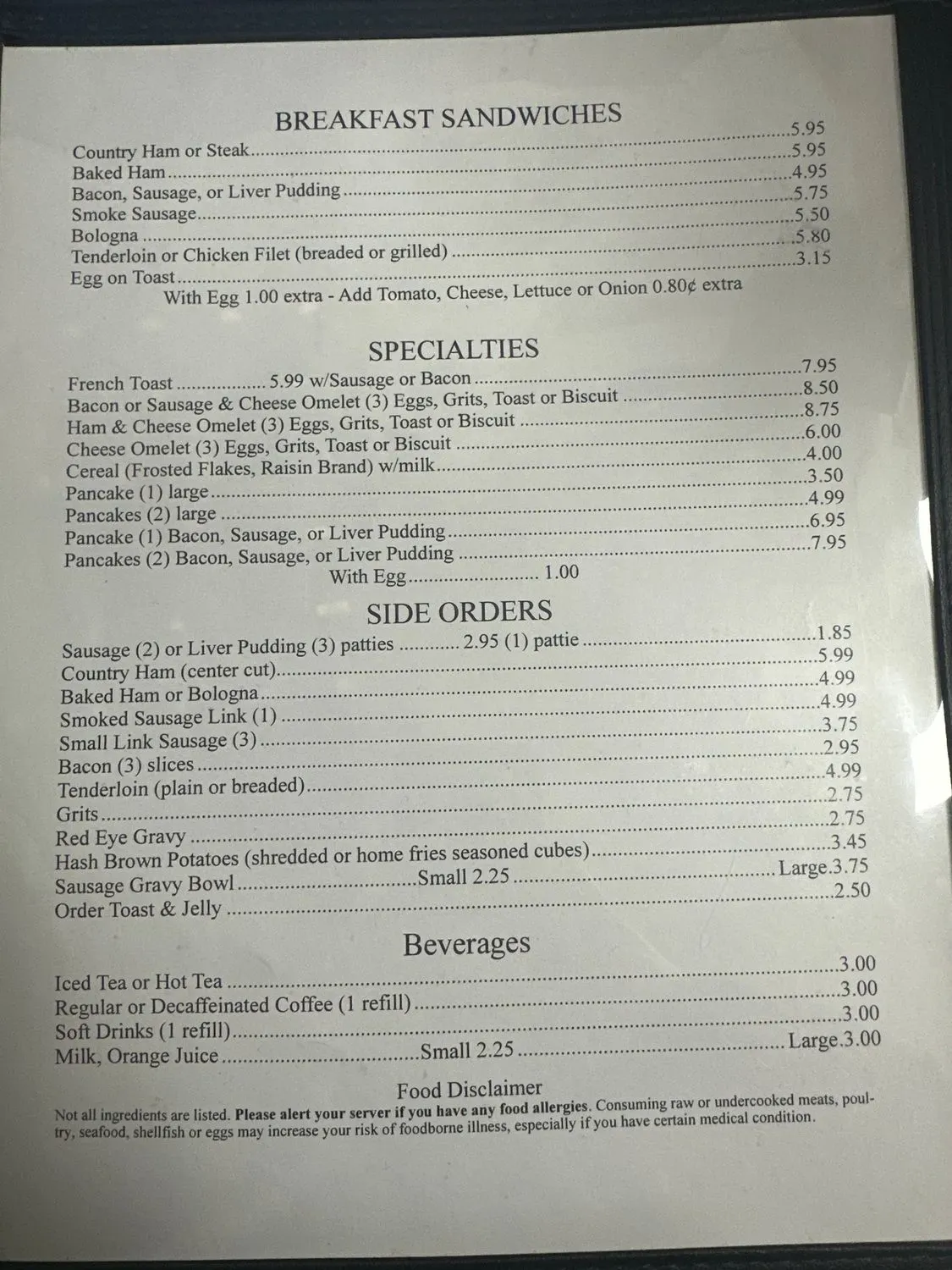 Menu 1