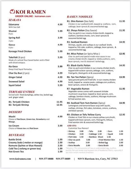 Menu 1