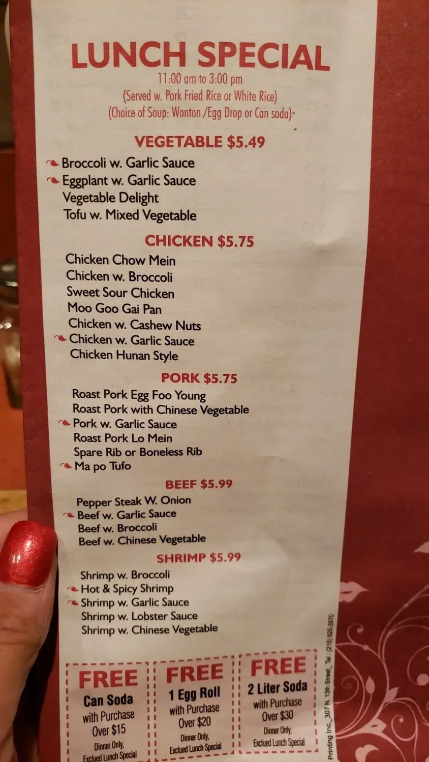 Menu 5