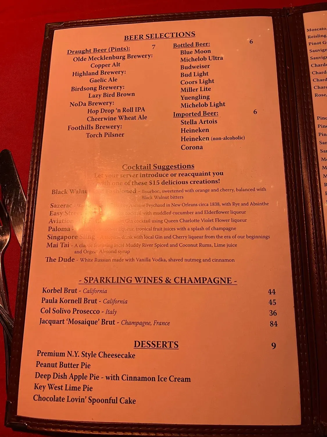 Menu 5