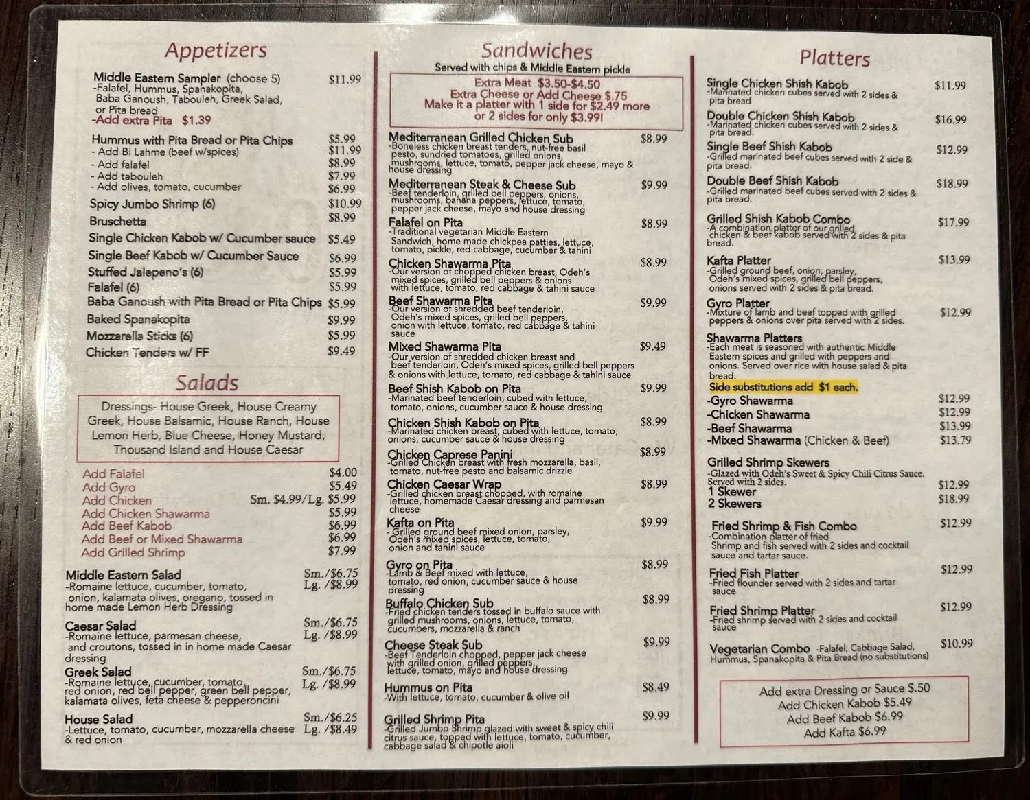 Menu 4