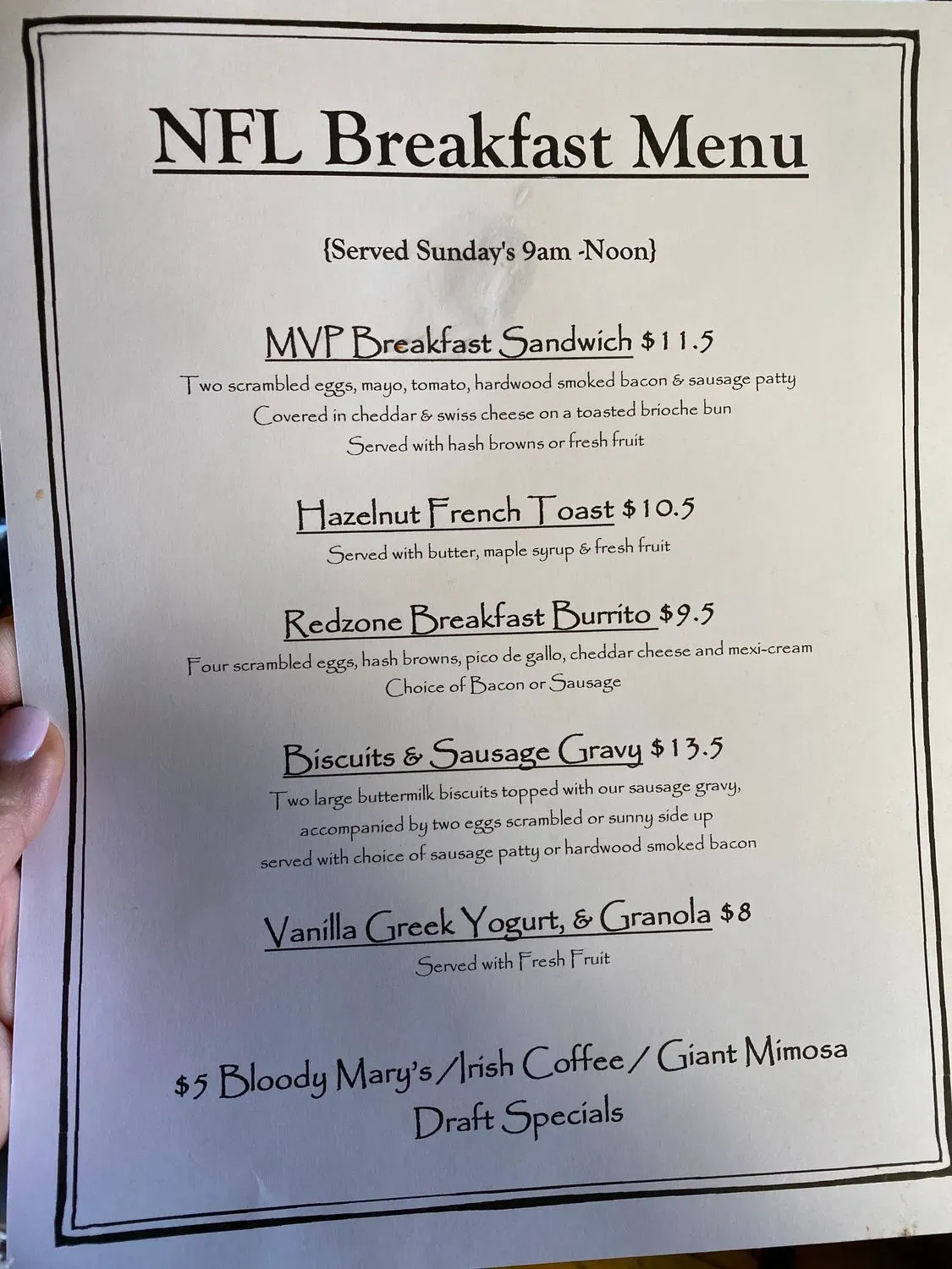 Menu 5