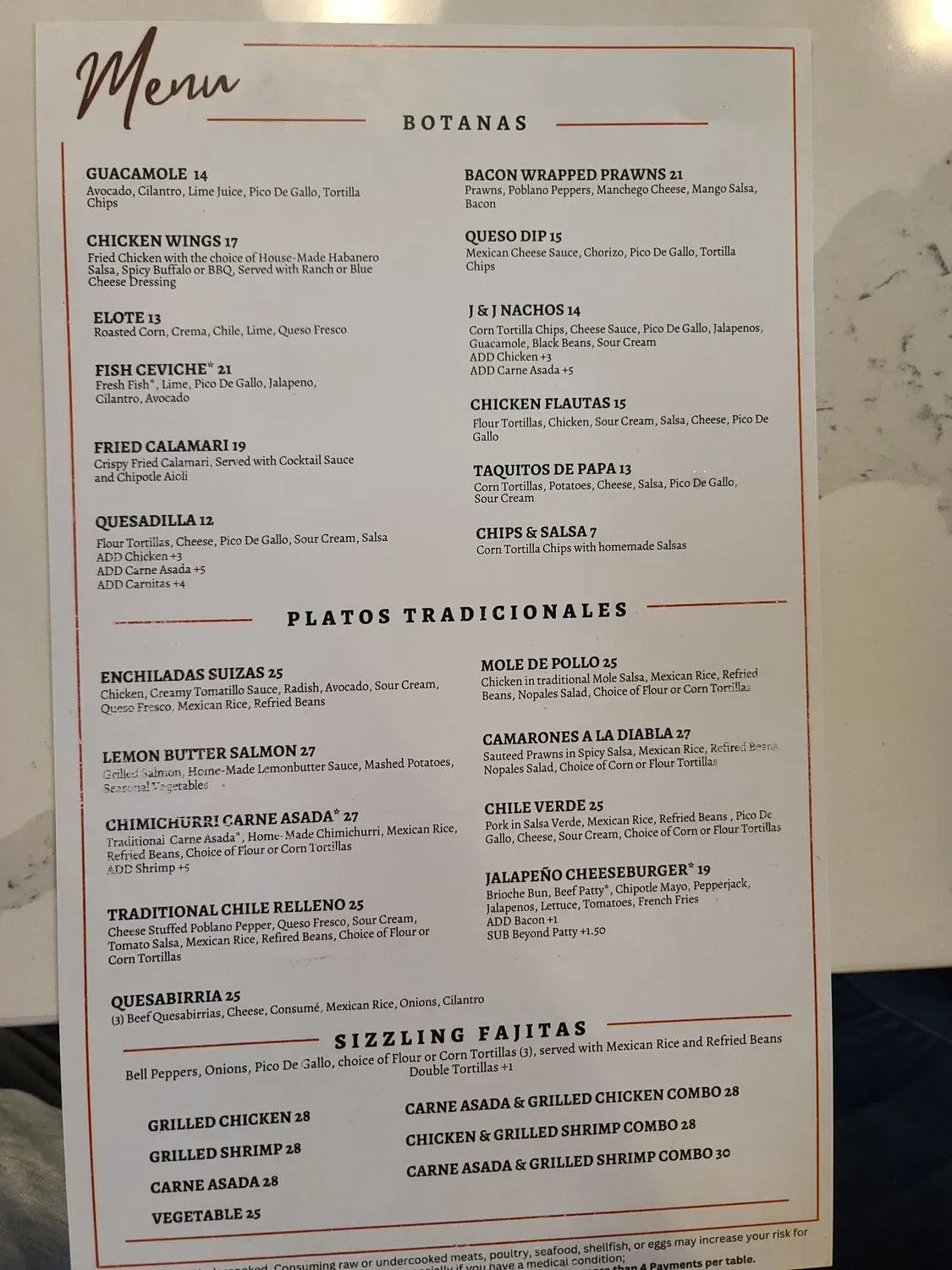 Menu 5