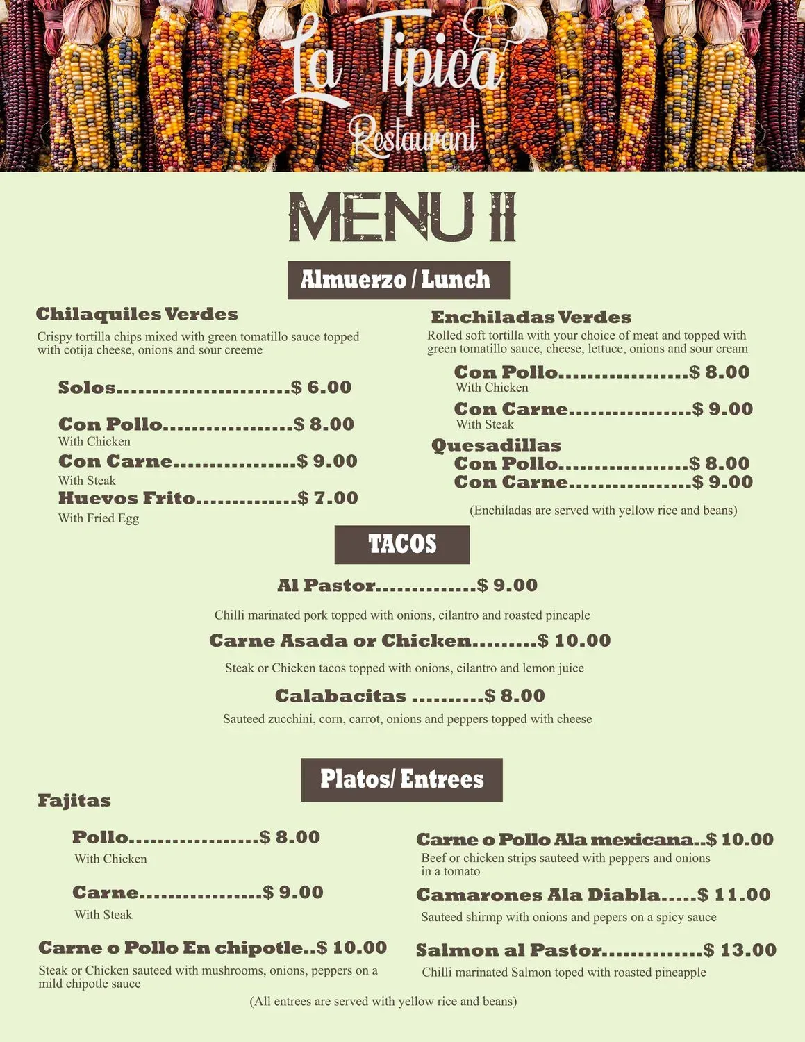 Menu 1