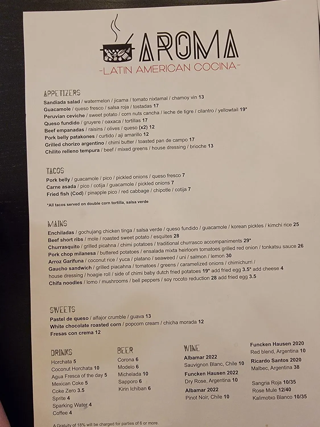 Menu 1