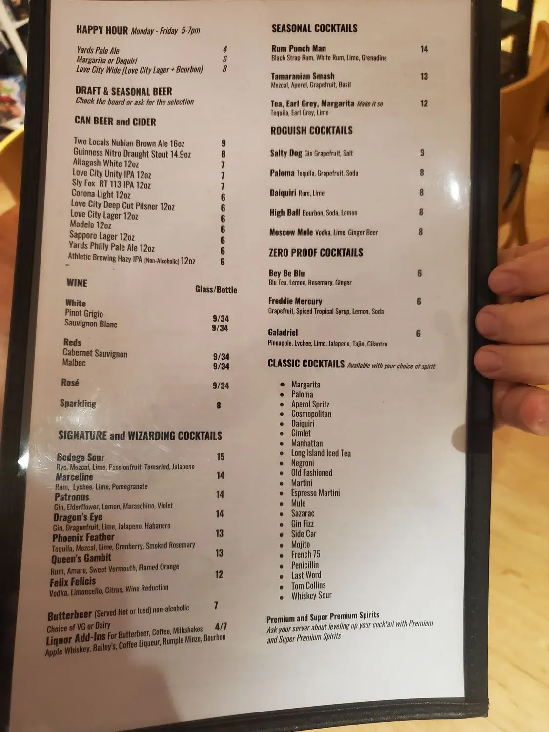 Queen & Rook Game Cafe Menu - Updated October 2025