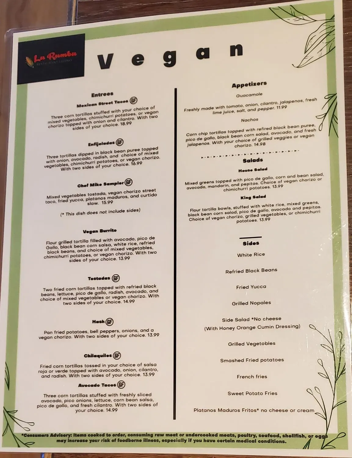 Menu 1