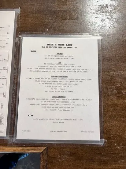 Menu 5