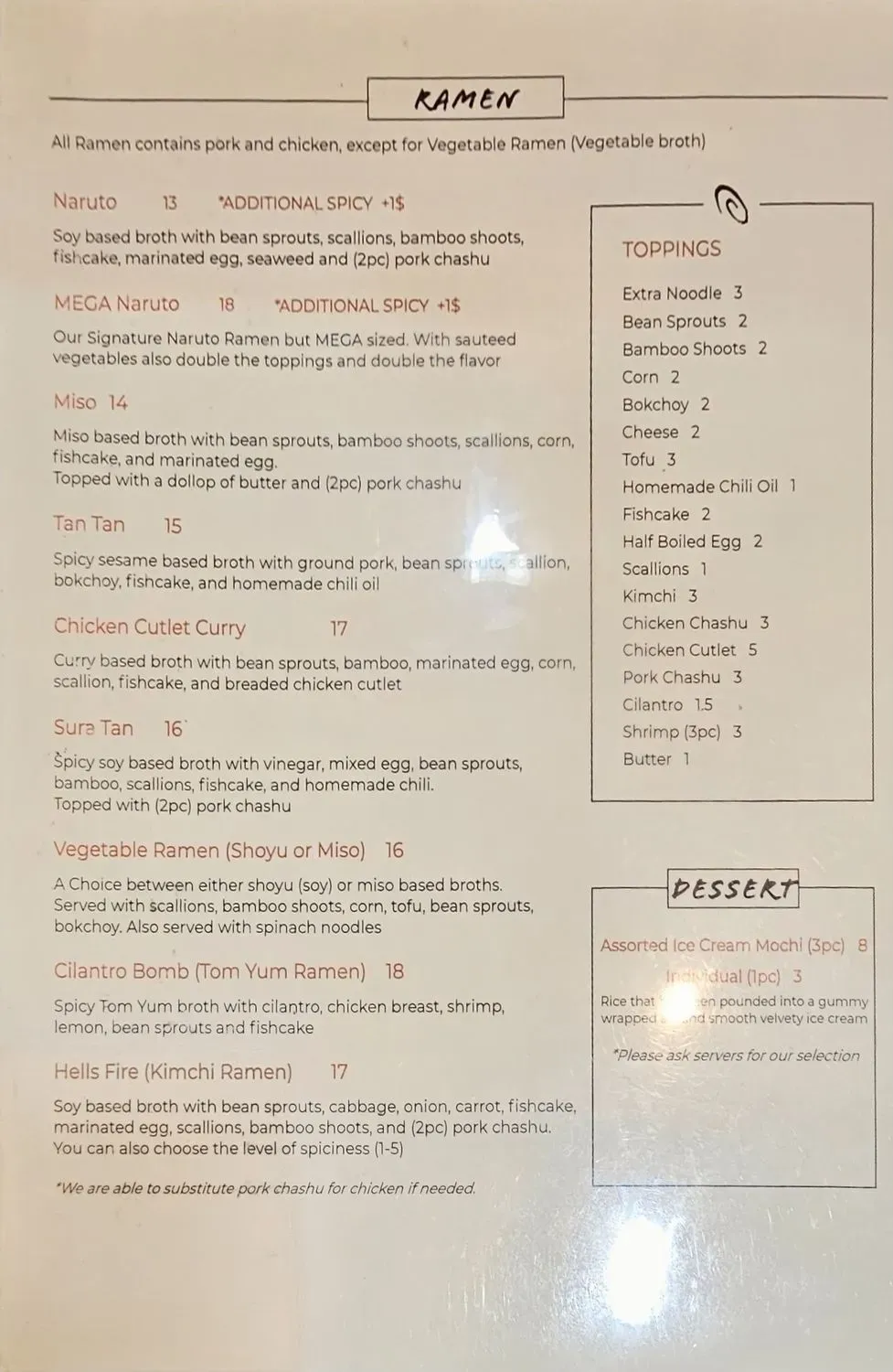 Menu 1