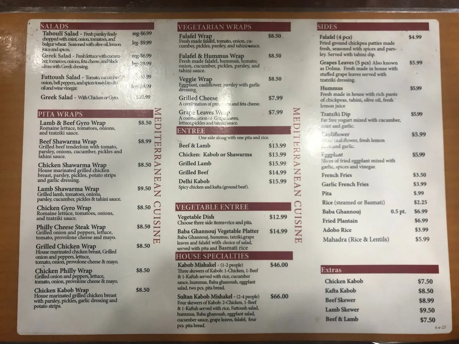 Menu 1