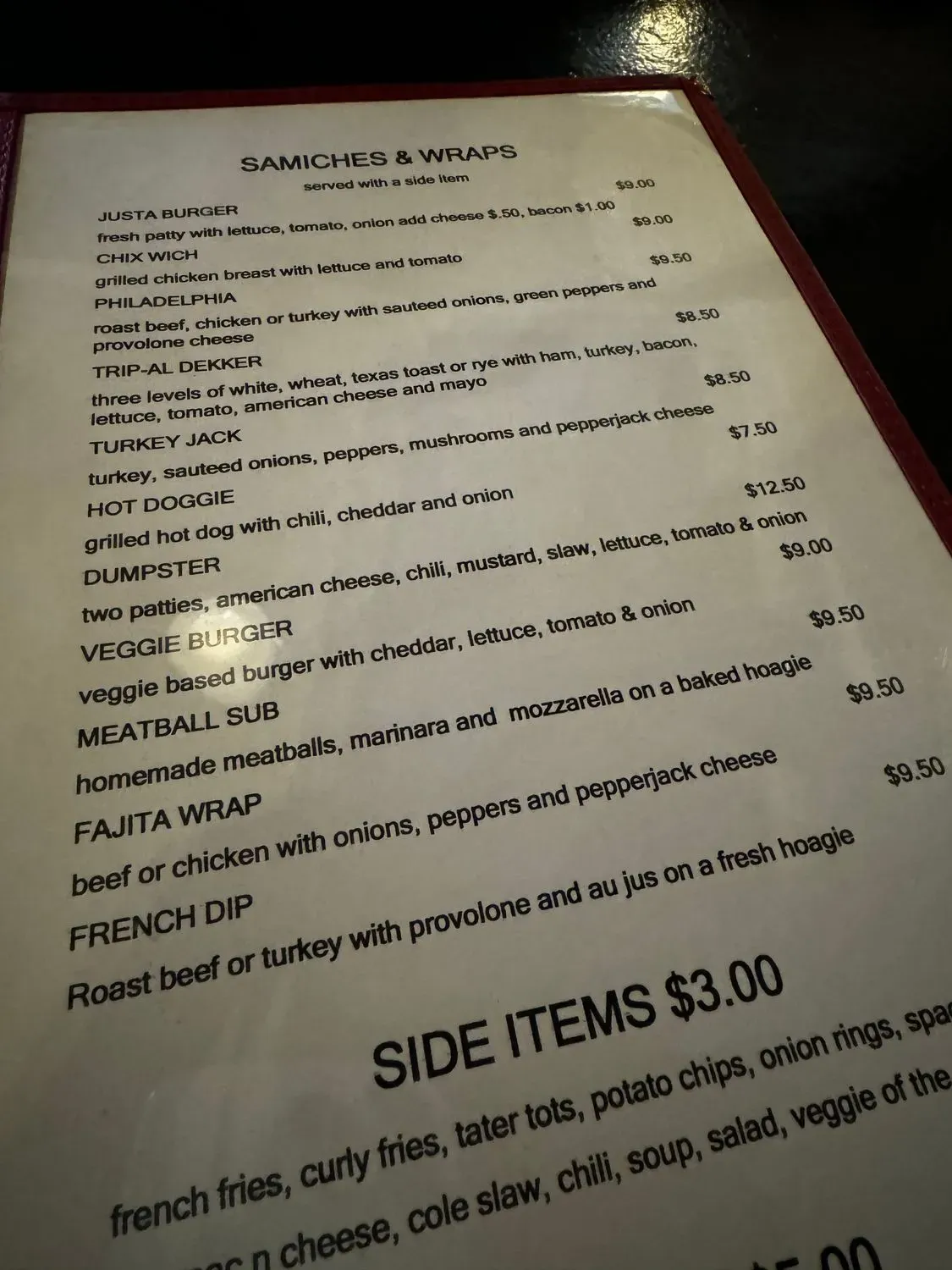 Menu 5