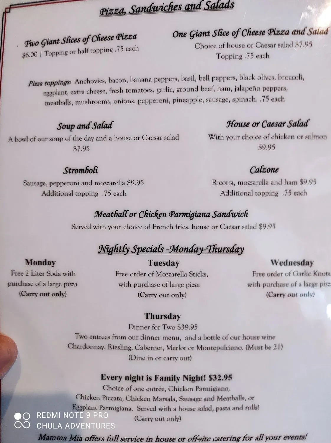 Menu 1