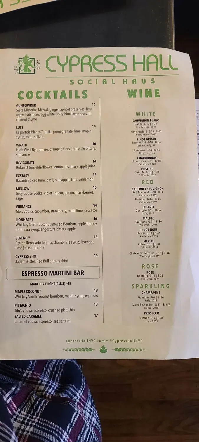 Menu 5