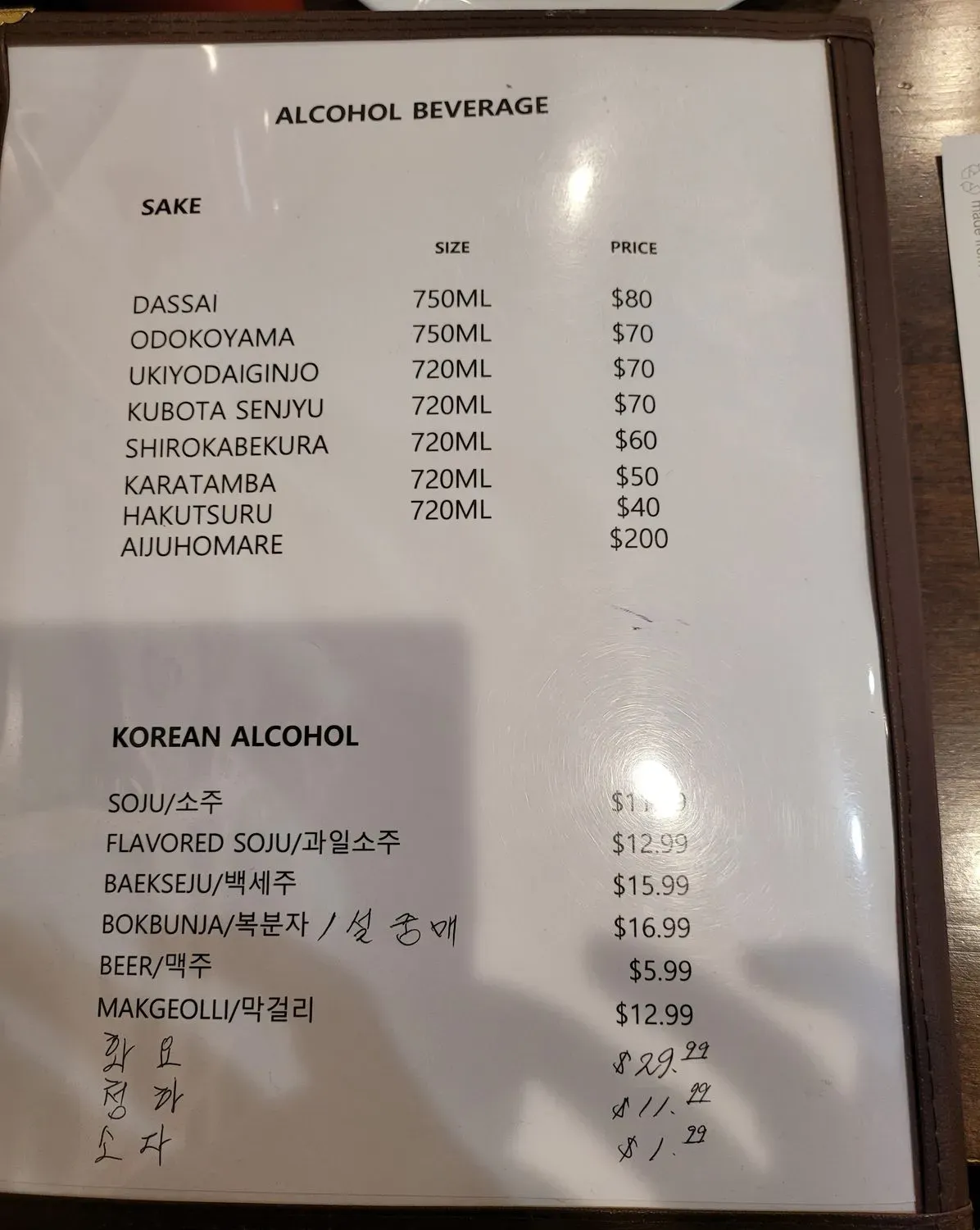 Menu 5