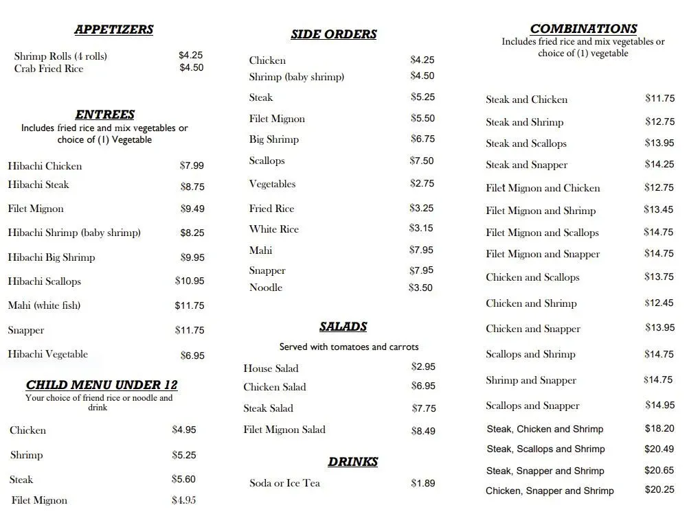 Menu 1