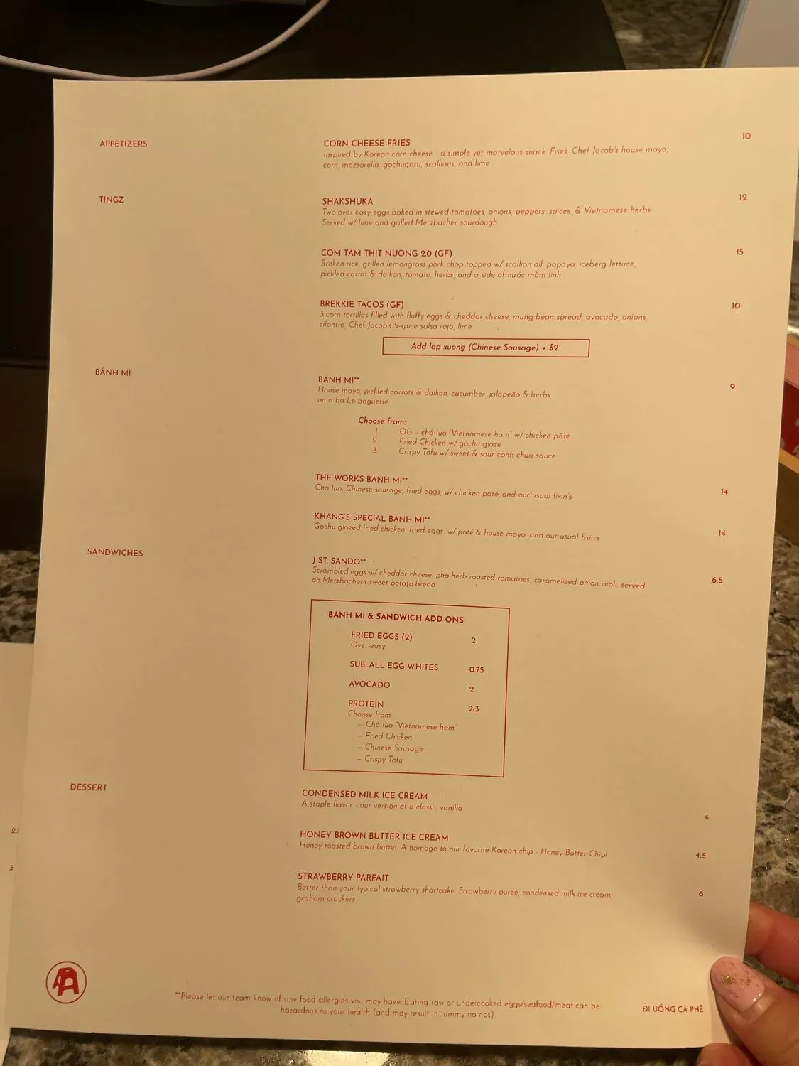 Menu 5