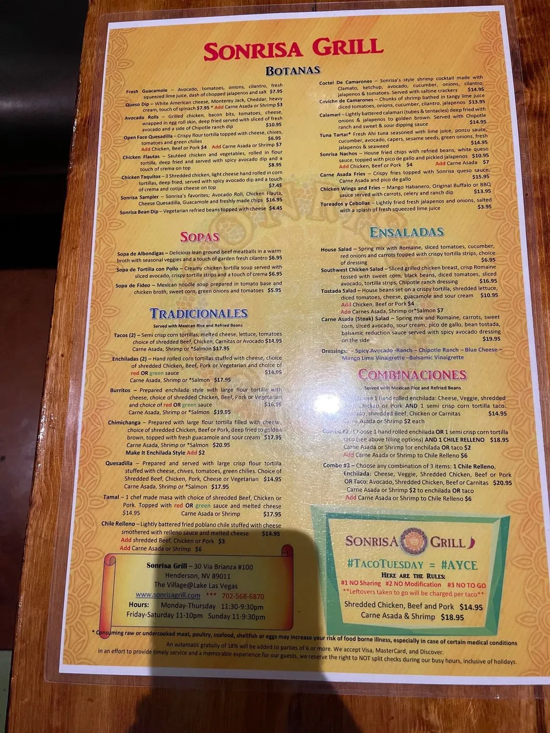 Menu 1