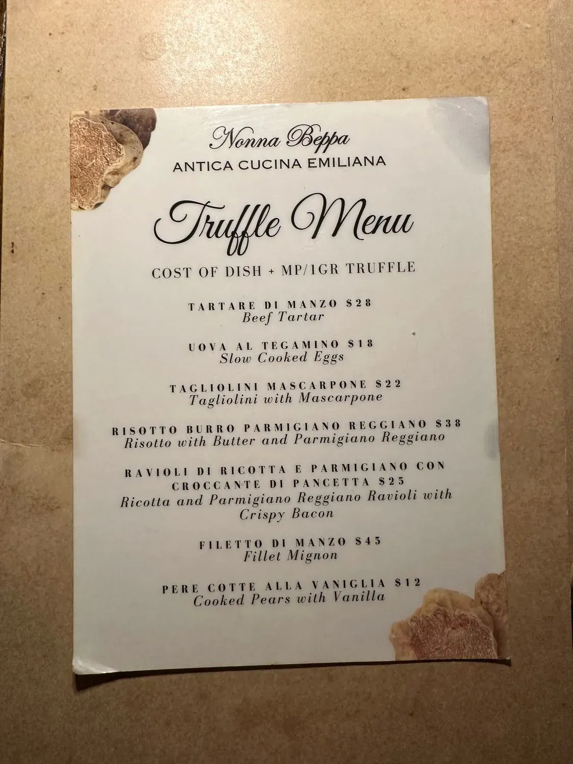 Menu 1