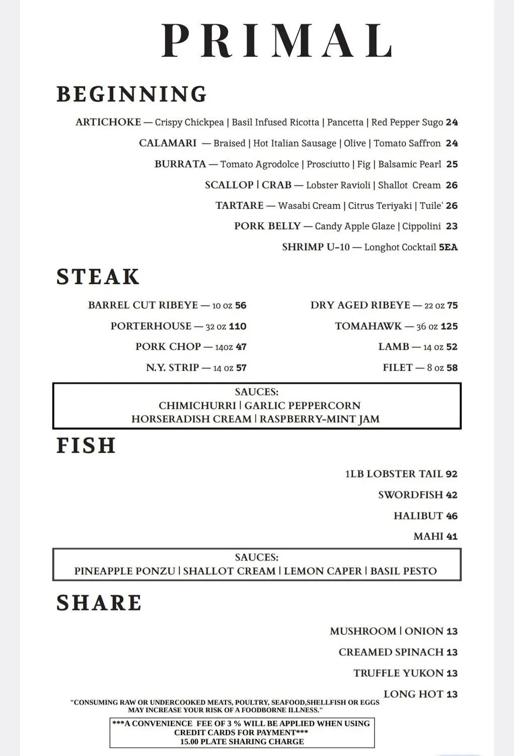 Menu 1