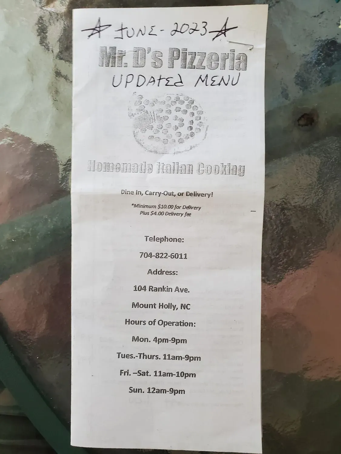 Menu 1