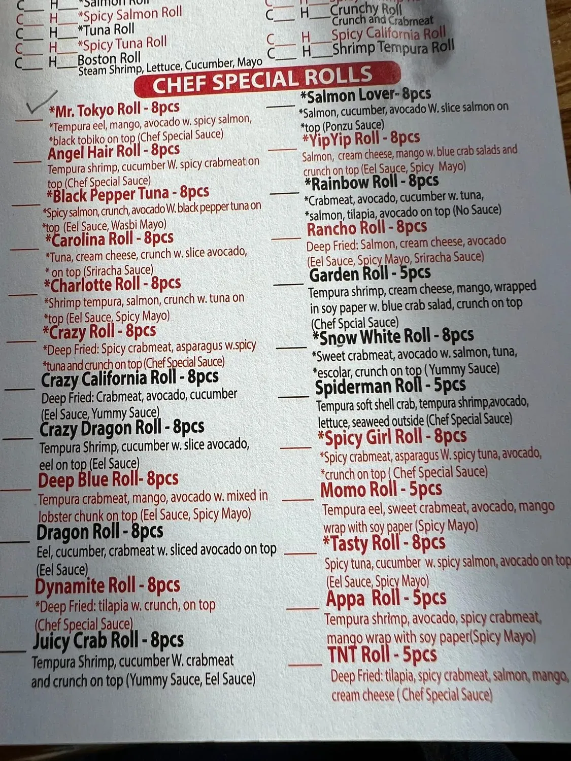 Menu 5