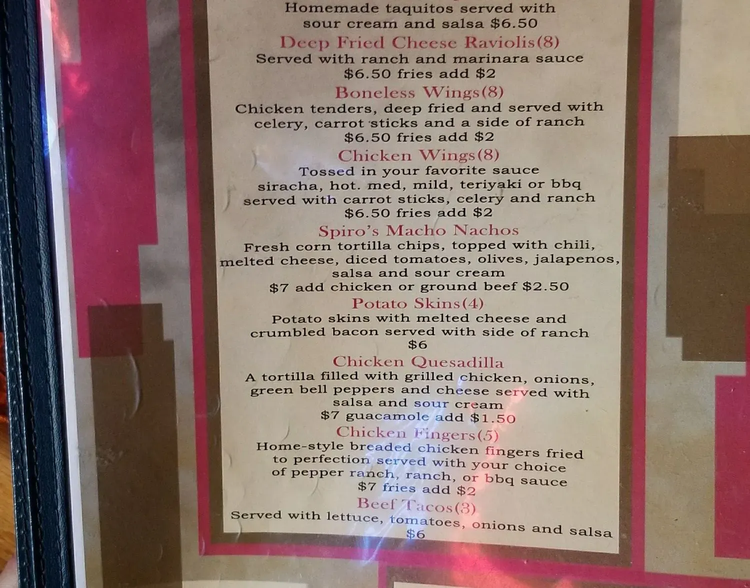 Menu 5