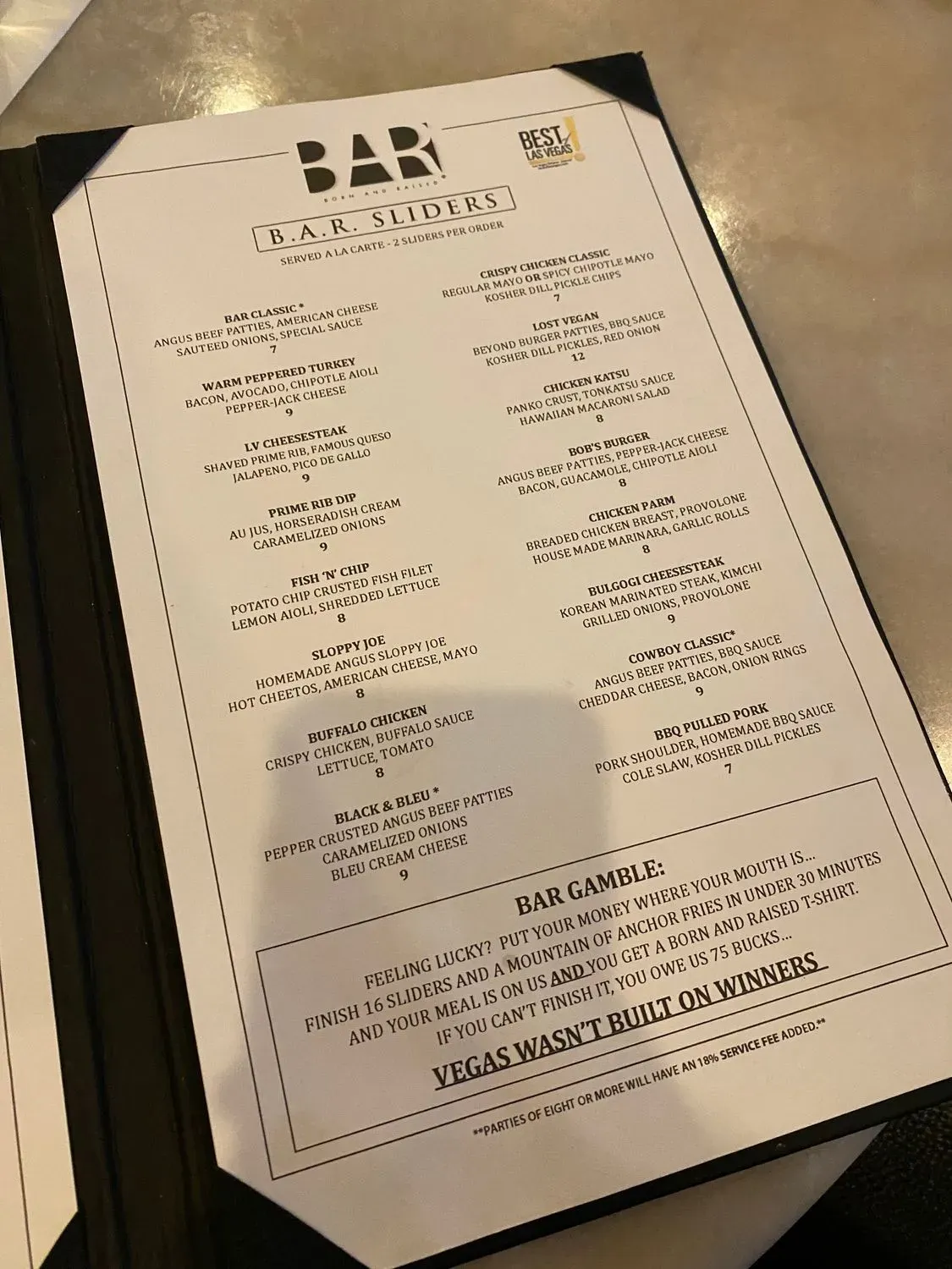 Menu 1