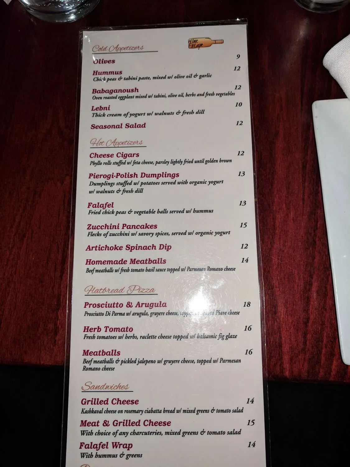 Menu 5