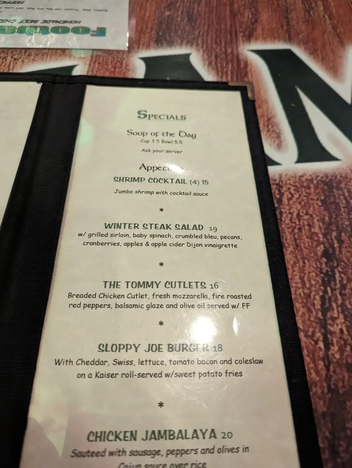 Menu 5