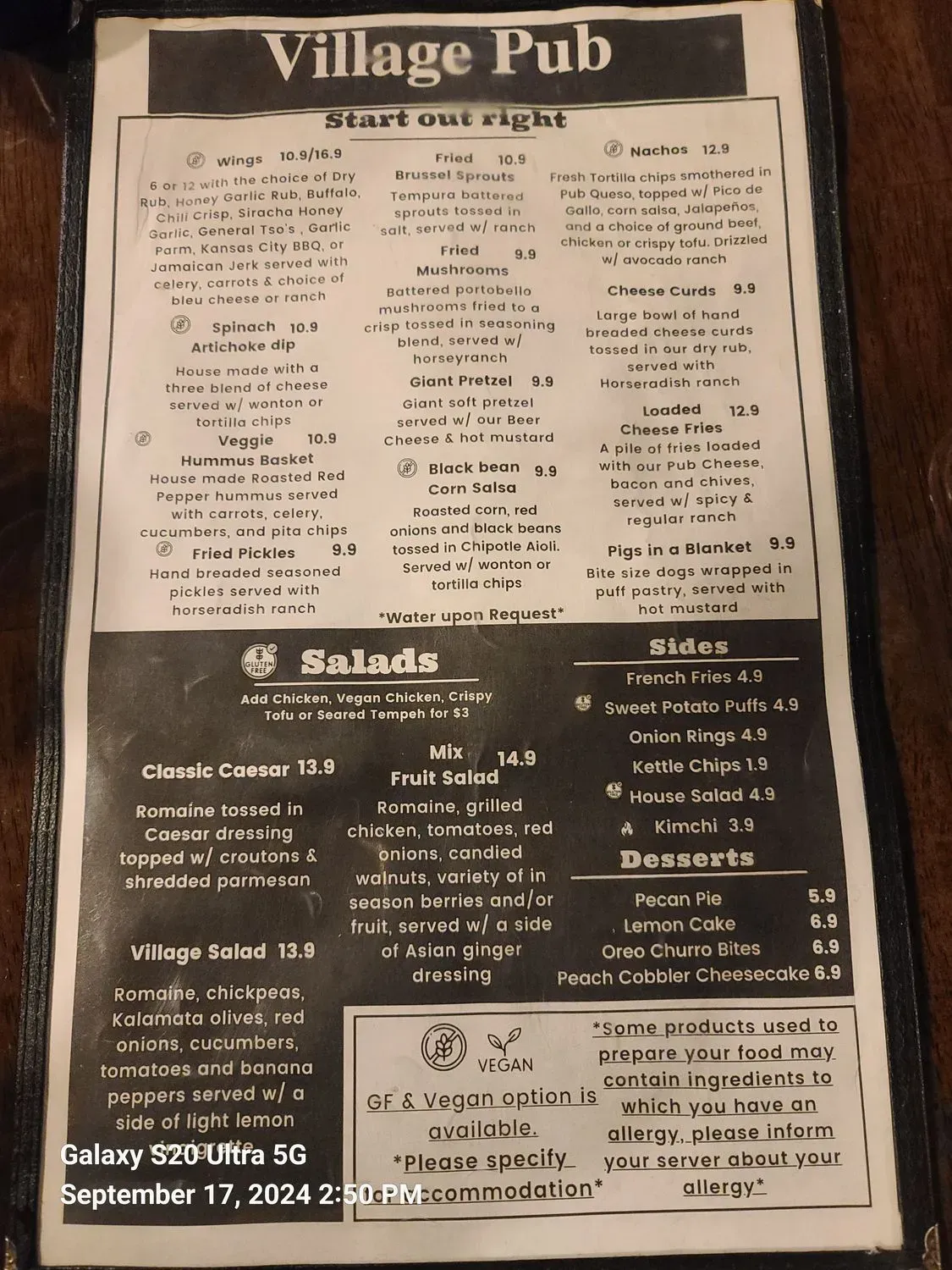 Menu 5