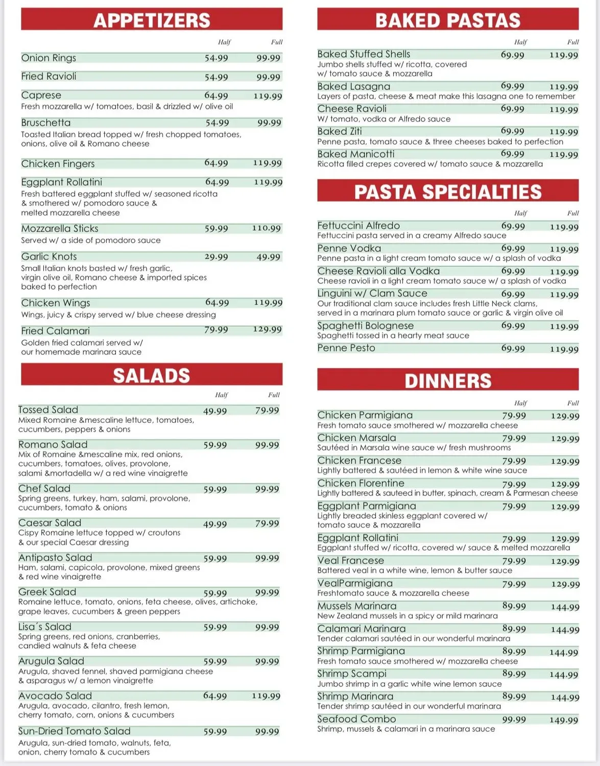 Menu 1