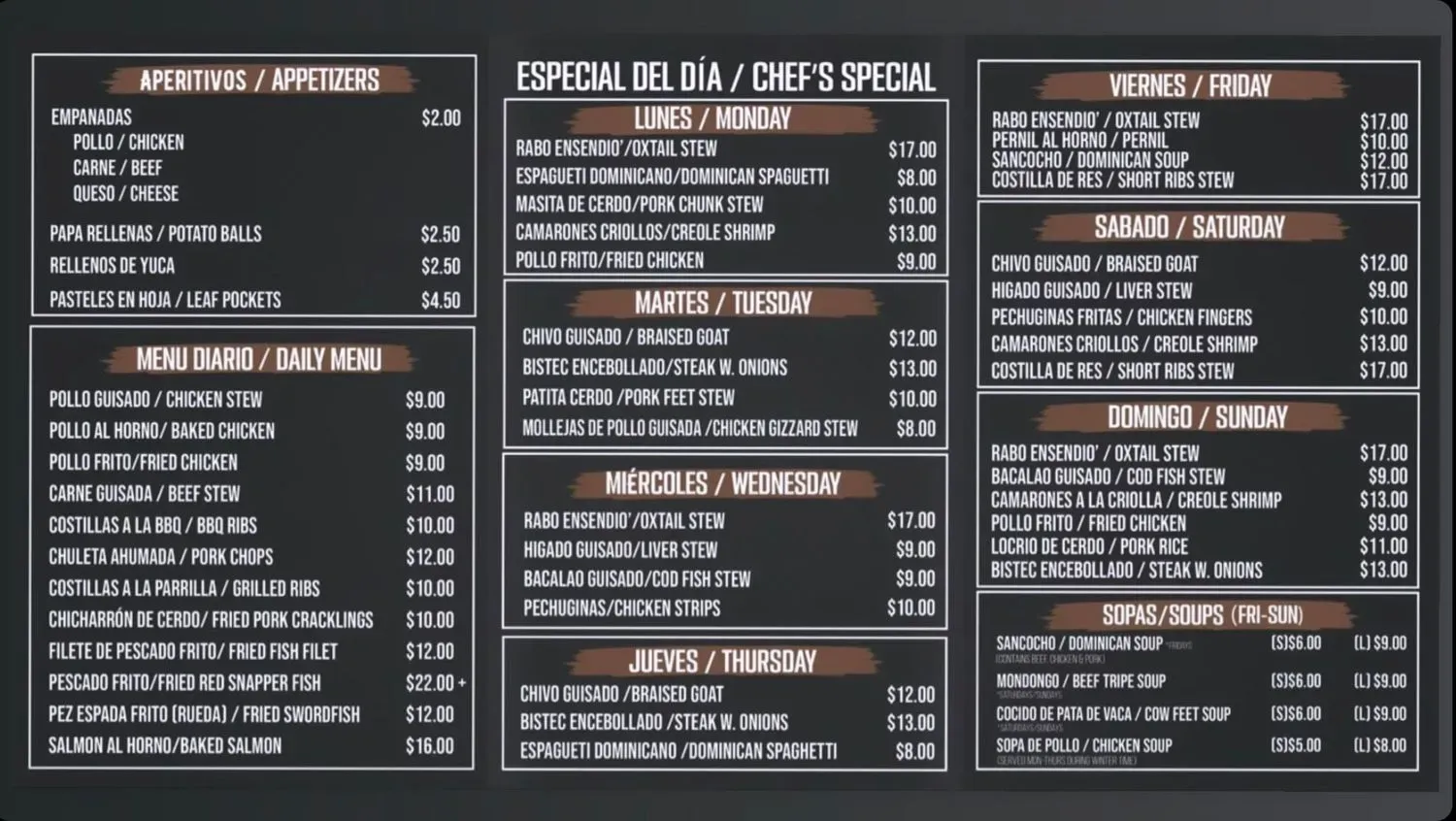 Menu 1