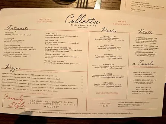 Menu 1