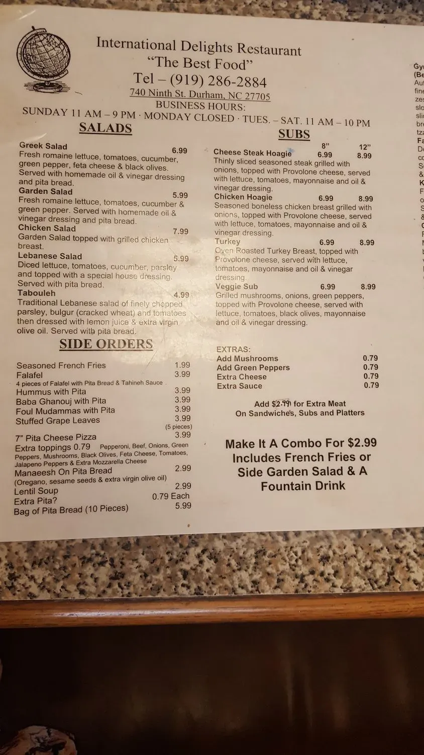 Menu 3