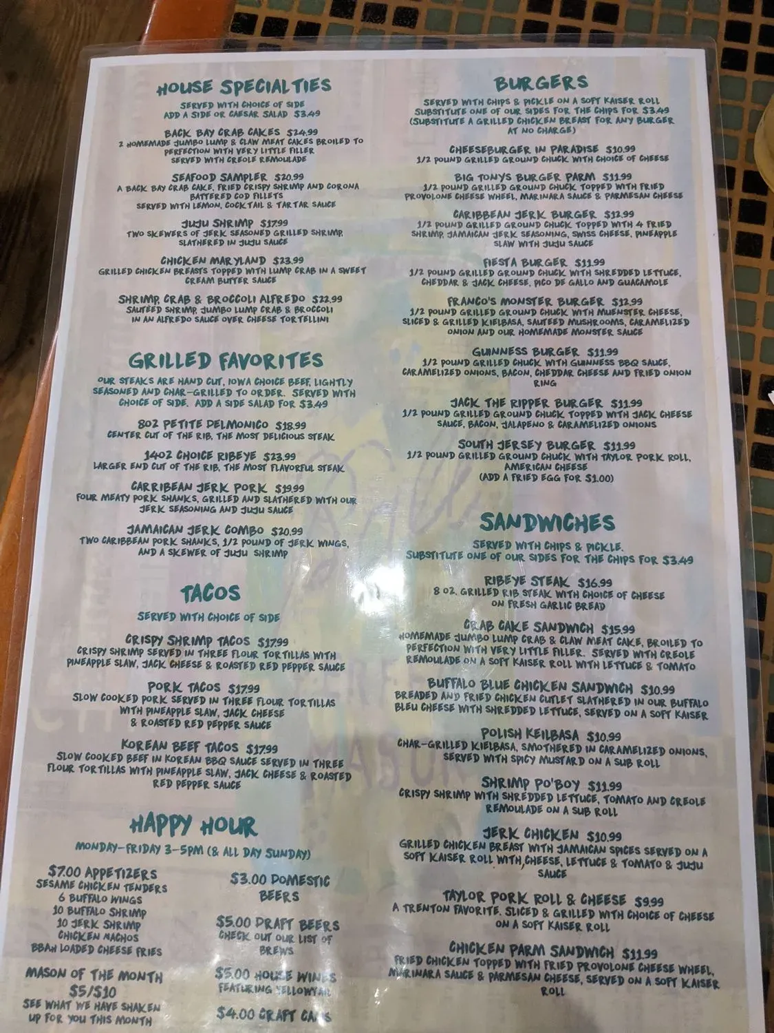 Menu 5