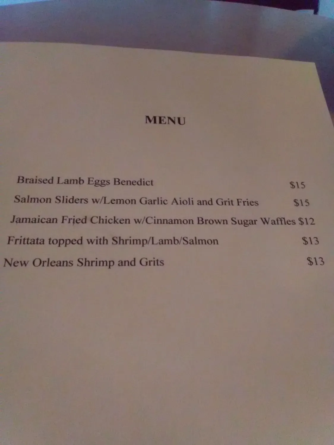Menu 2