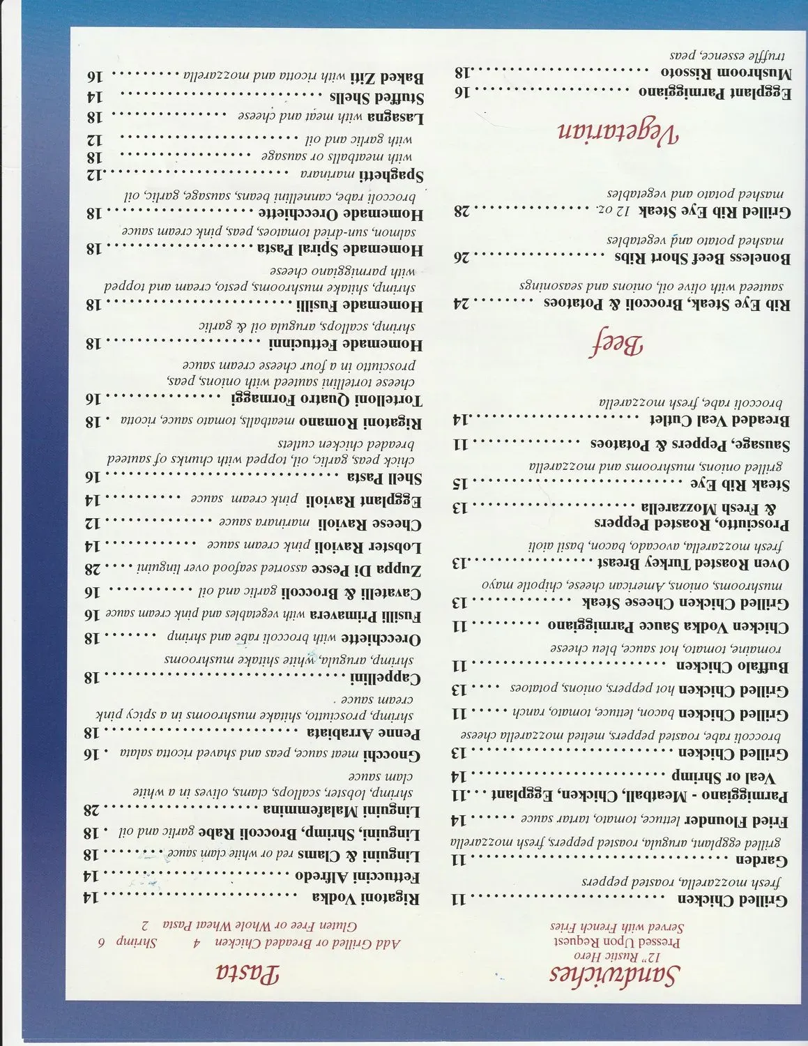 Menu 1