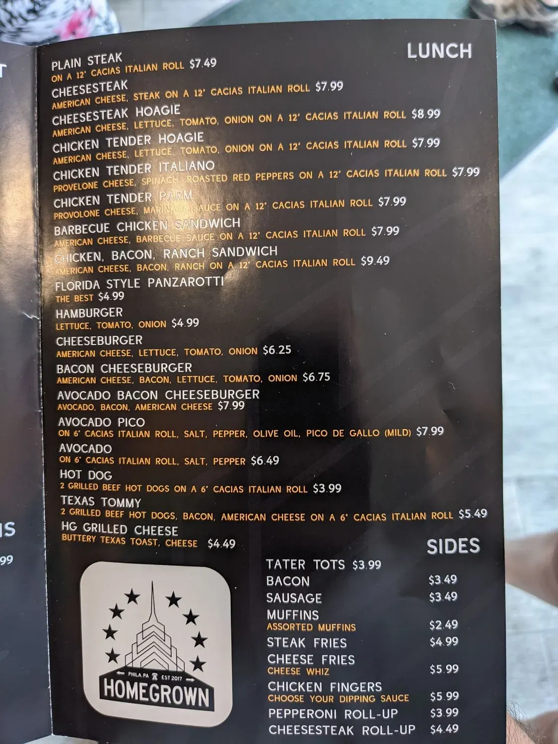 Menu 3