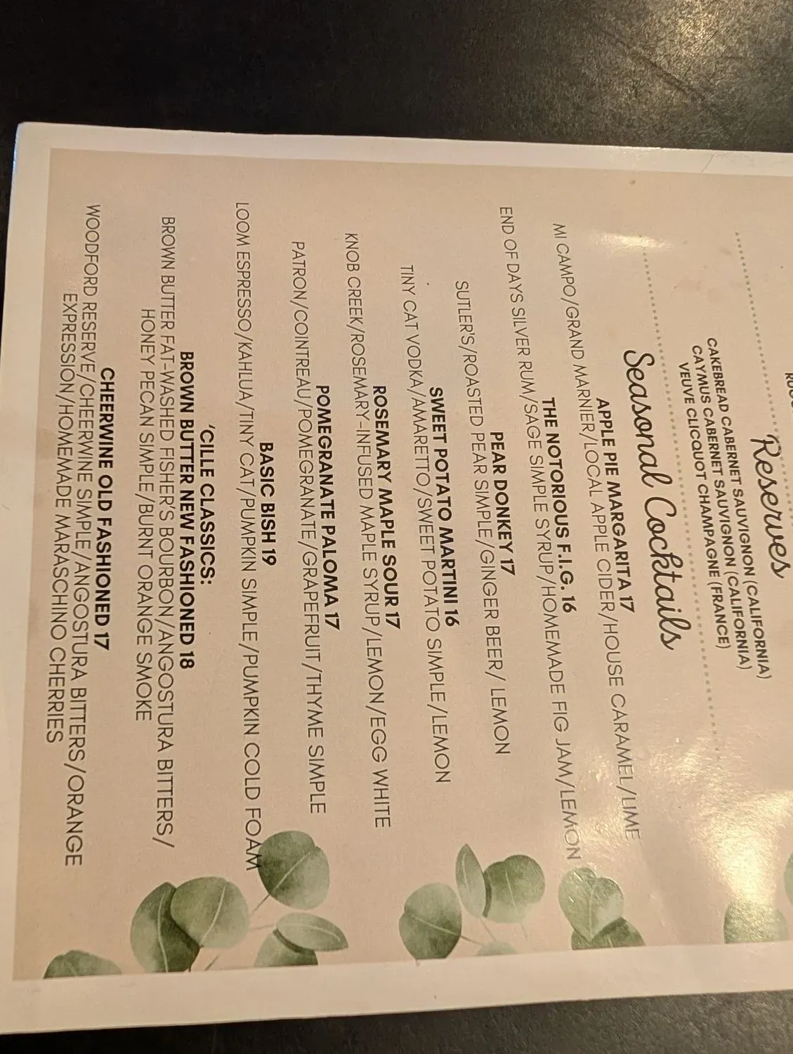 Menu 1