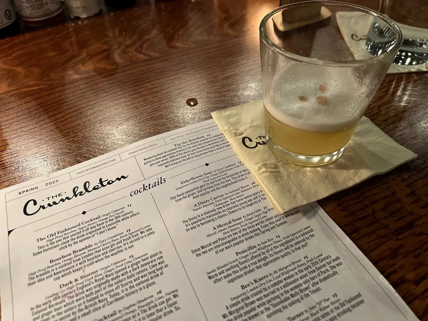 The Crunkleton Menu - Updated October 2025