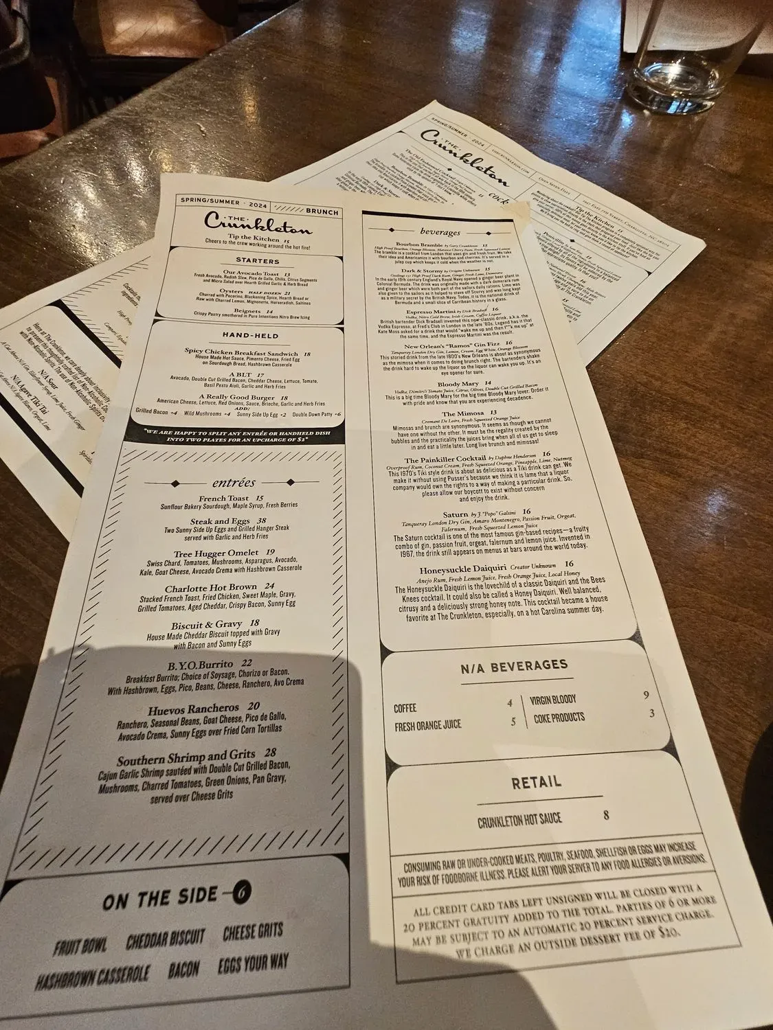 The Crunkleton Menu - Updated October 2025