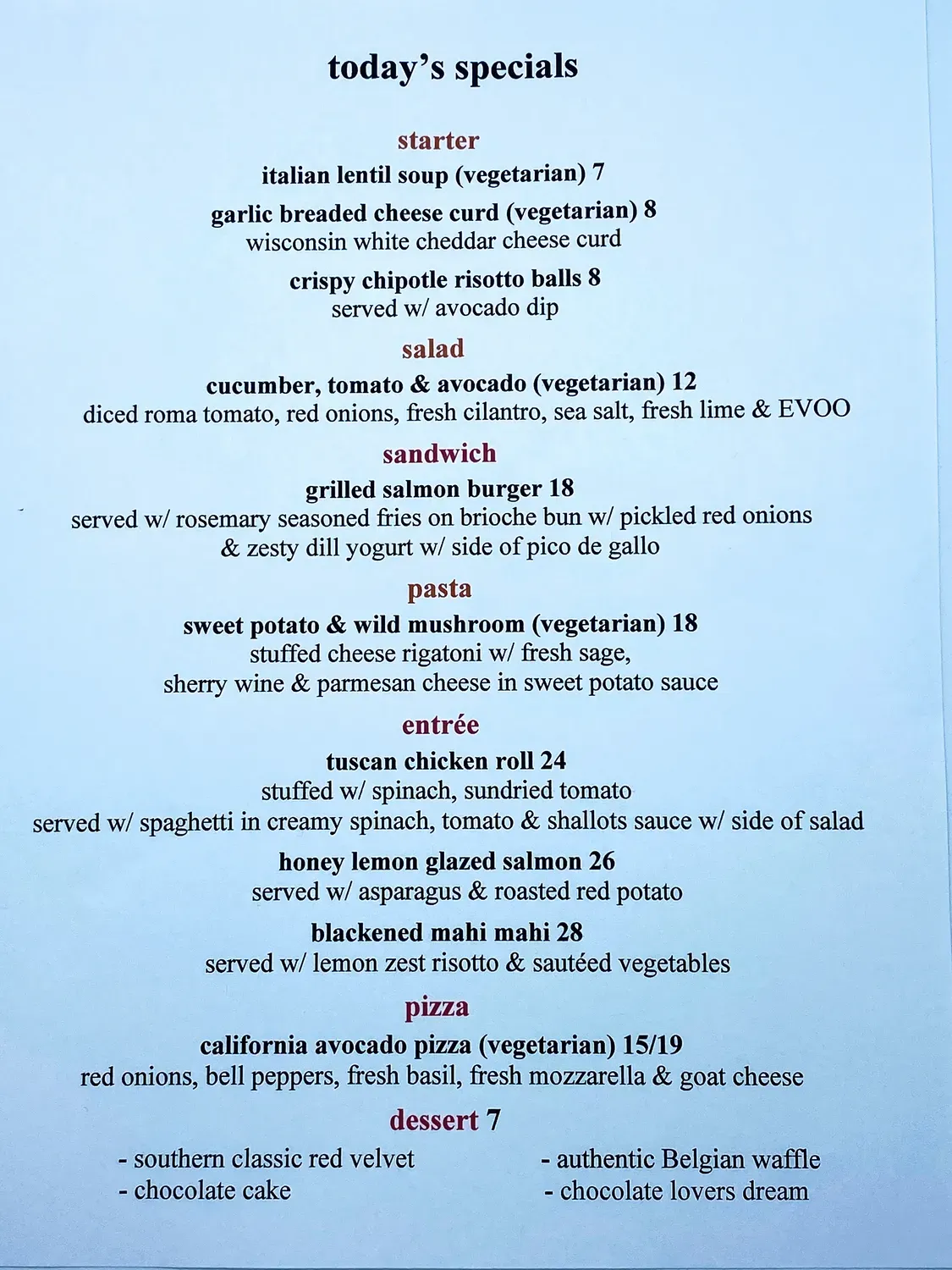 Menu 1