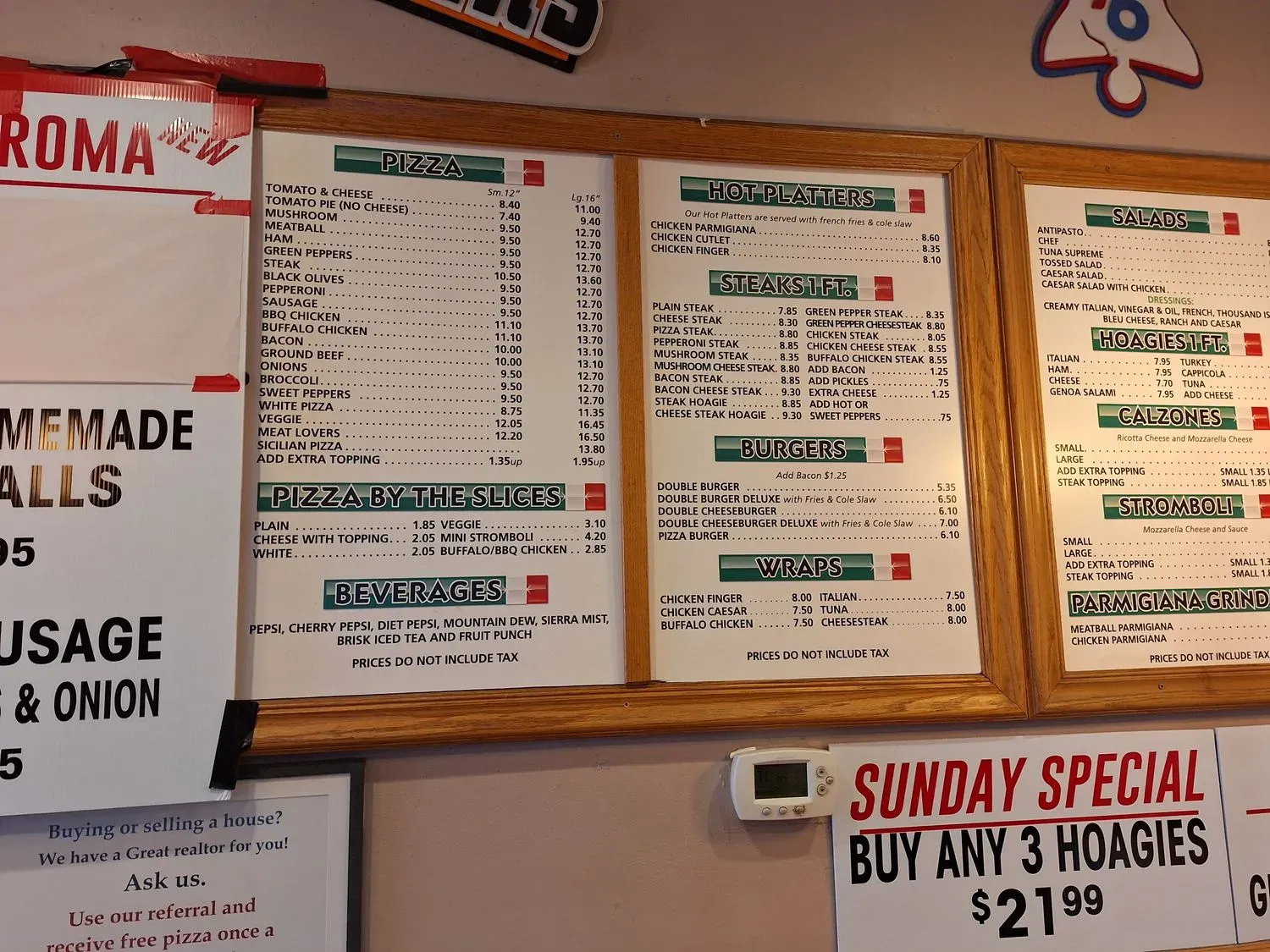 Pizza Roma Menu - Updated October 2025
