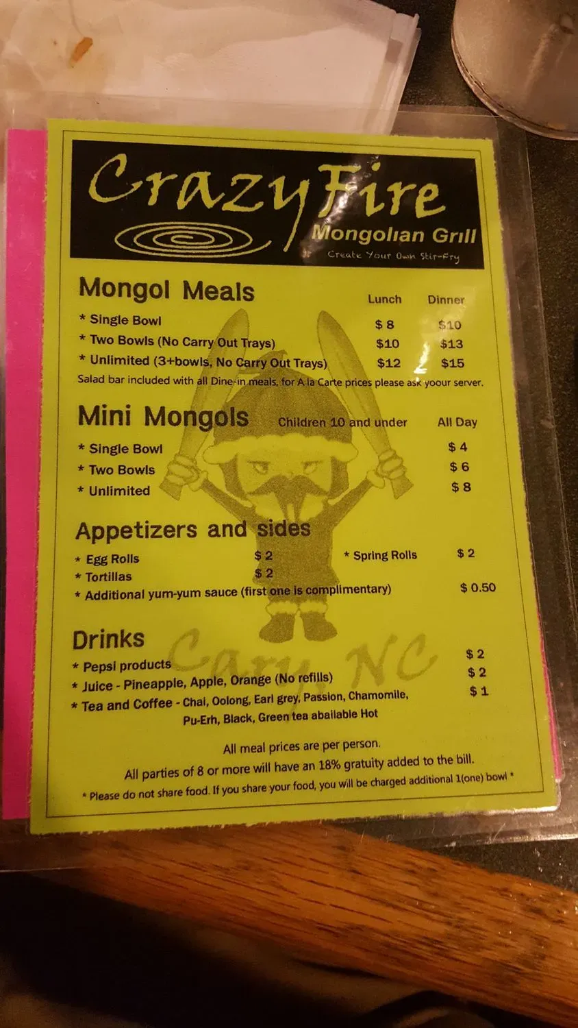 Menu 3