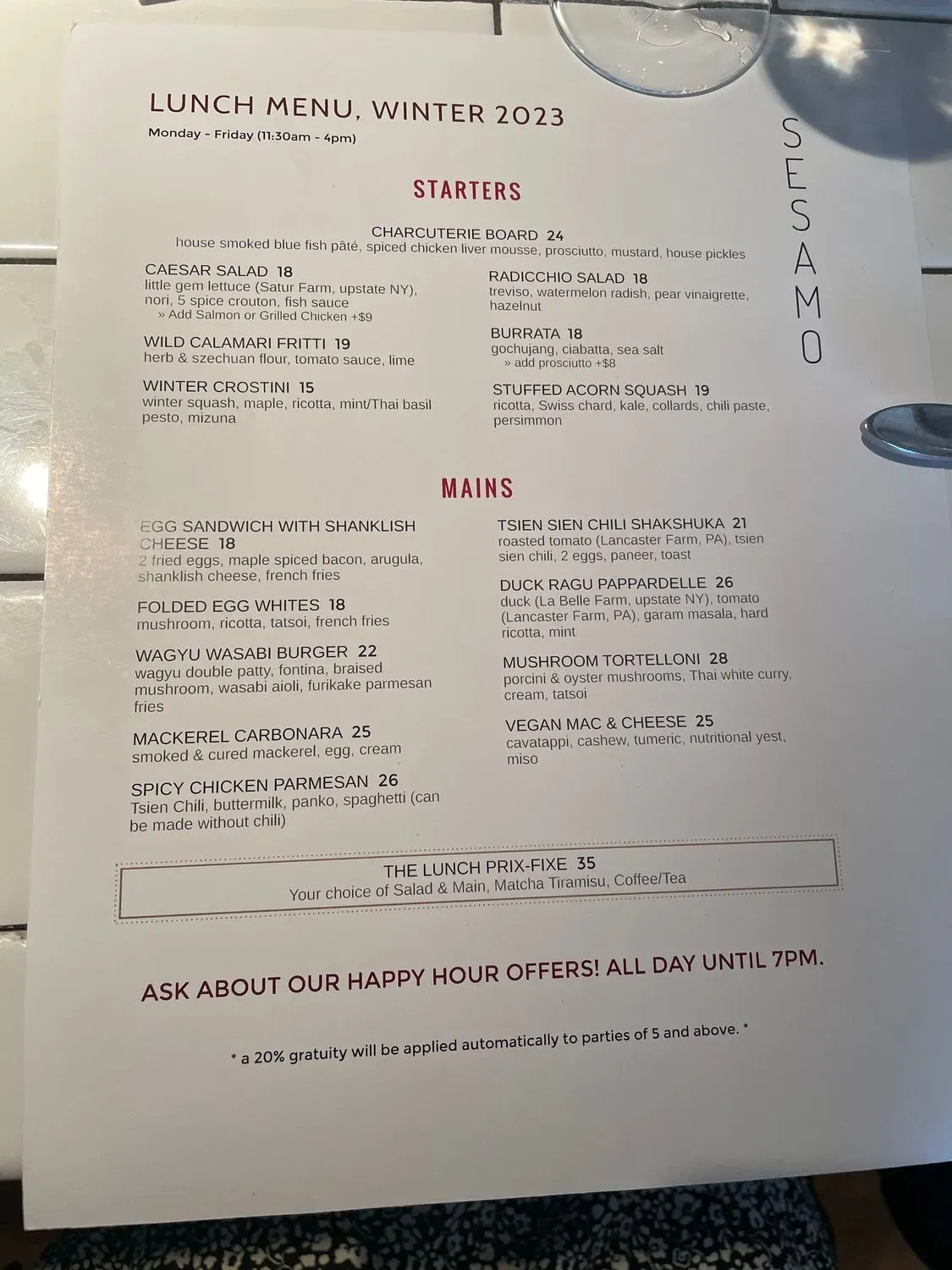 Menu 6