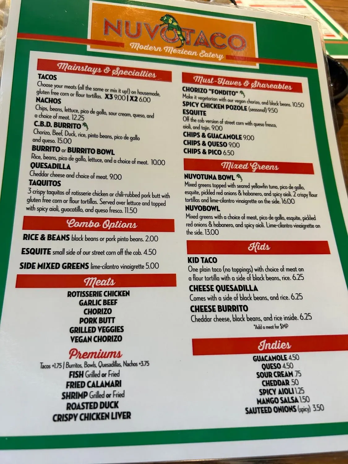 Menu 1